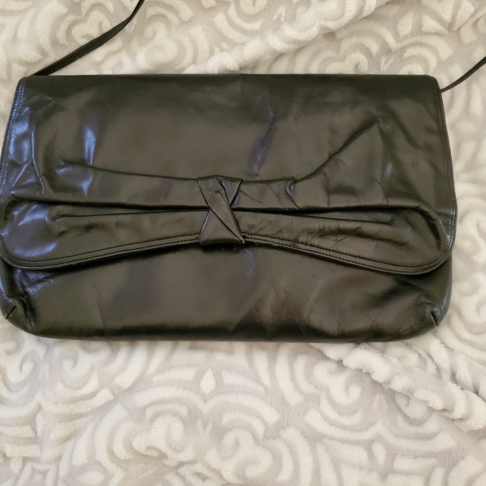 Vintage  Morris Moskowitz Black Leather bag